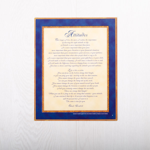 Attitudes Quote, colour print by Insight for Living